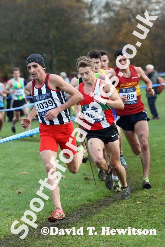 Richard Goodman 1039 and Jonathan Hay during the senior mens Liverpool Cross Challenge. David T. Hewitson/Sports for All Pics